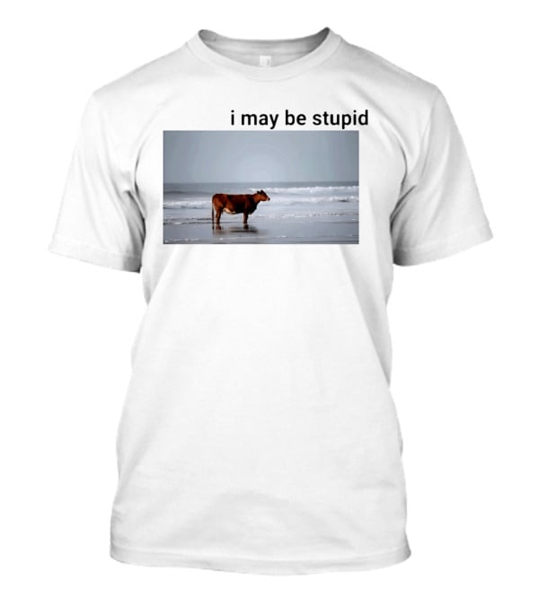 I May Be Stupid Cow At The Beach T-Shirt