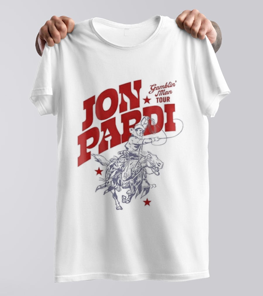 Jon Pardi Gamblin' Man Tour Cowboy Horse Country Music T-Shirt