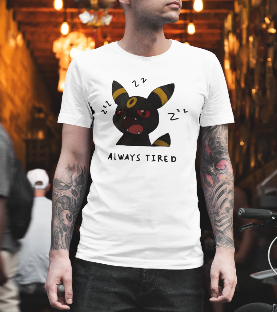 Umbreon Always Tired With ZZZs And Open Mouth Pokémon T-Shirt