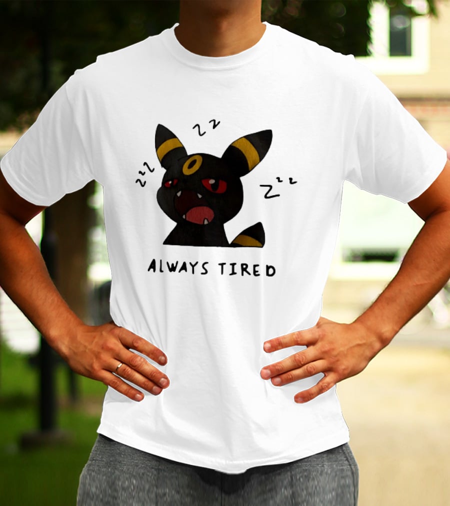 Umbreon Always Tired With ZZZs And Open Mouth Pokémon T-Shirt