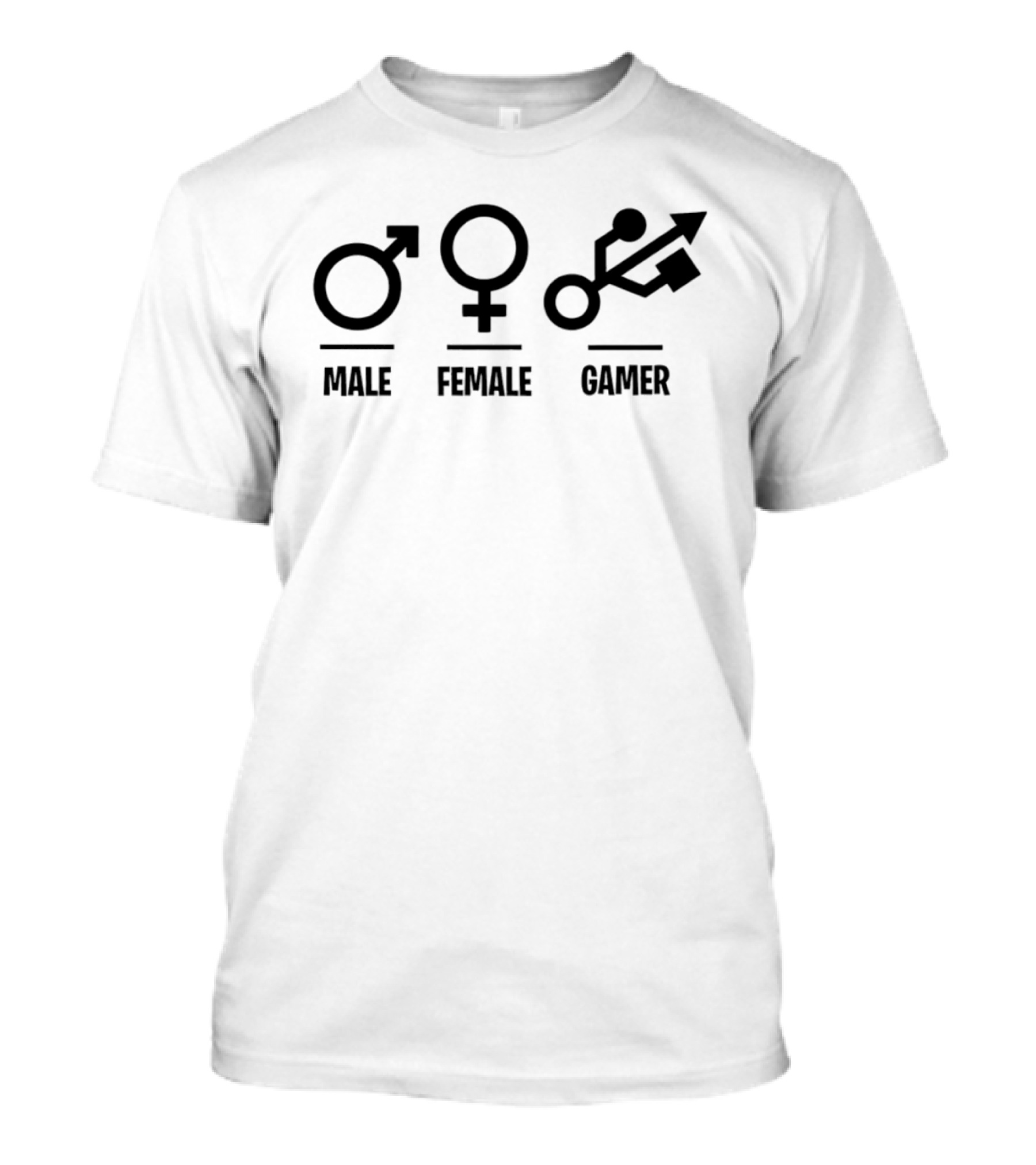 Male Female Gamer USB T-Shirt