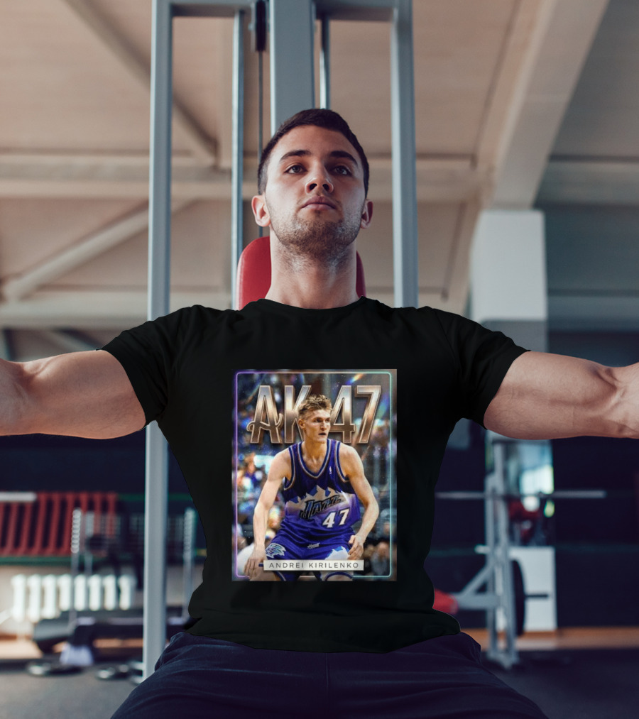 AK 47 Andrei Kirilenko Utah Jazz NBA Basketball Legends T-Shirt