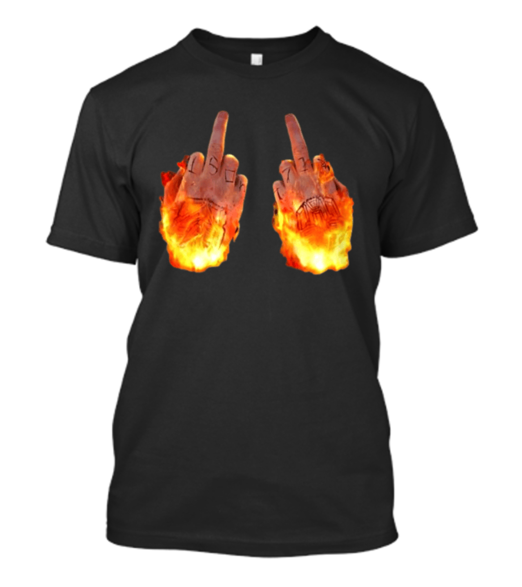 Sid The 3Rd Middle Fingers Flaming Gesture T-Shirt