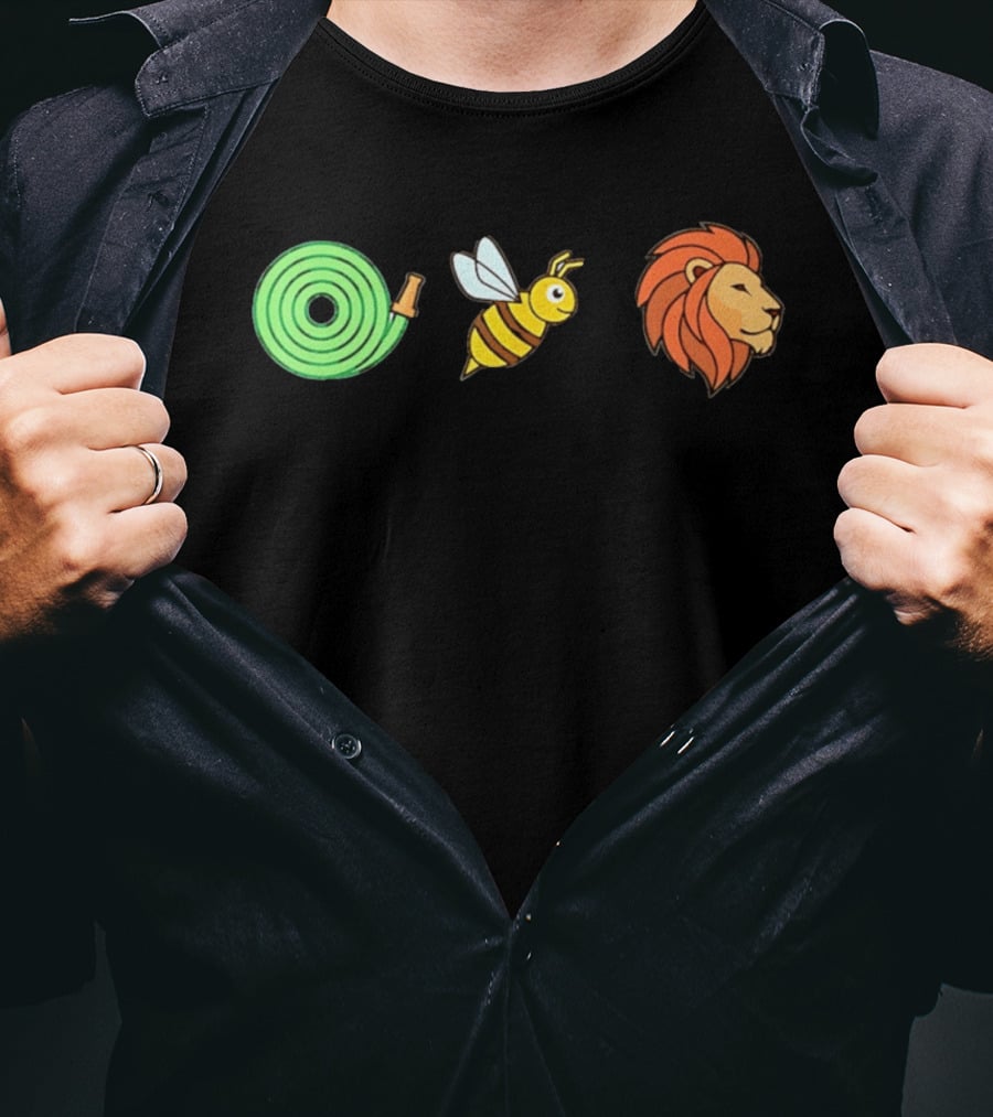 Hose Bee Lion Rebus Visual Wordplay Puzzle T-Shirt