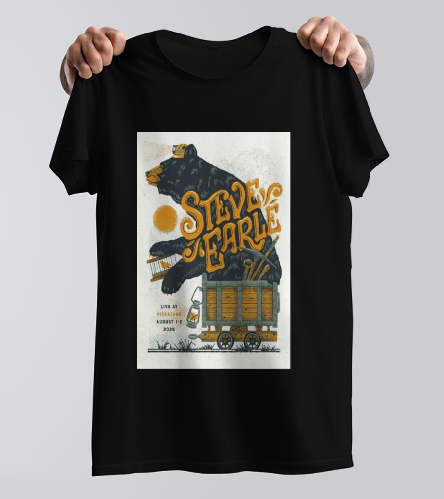 Steve Earle Pickathon Live August 1 2 2026 Event Bear T-Shirt