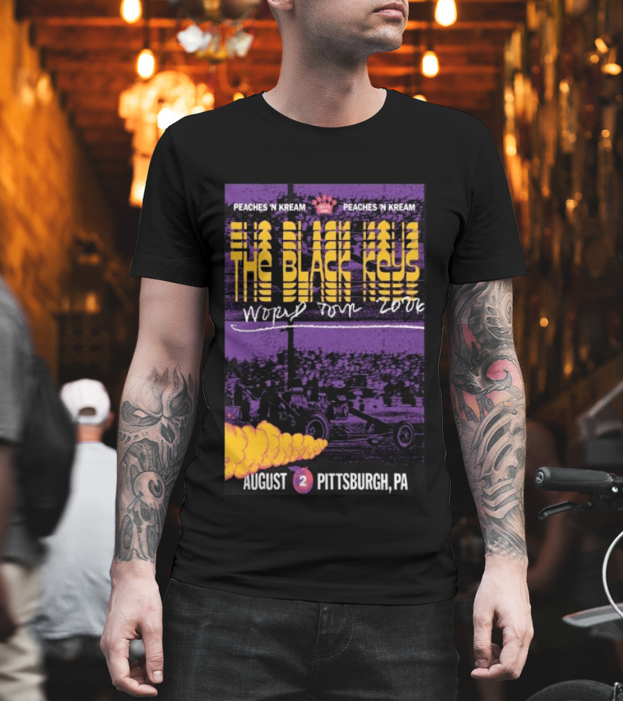The Black Keys World Tour 2026 Peaches 'N Kream August Pittsburgh PA T-Shirt