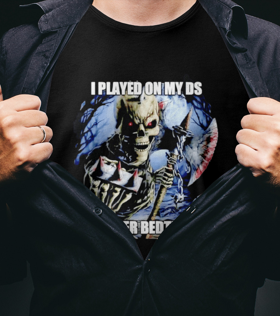 I Played On My DS After Bedtime Skeleton Gaming Humor T-Shirt