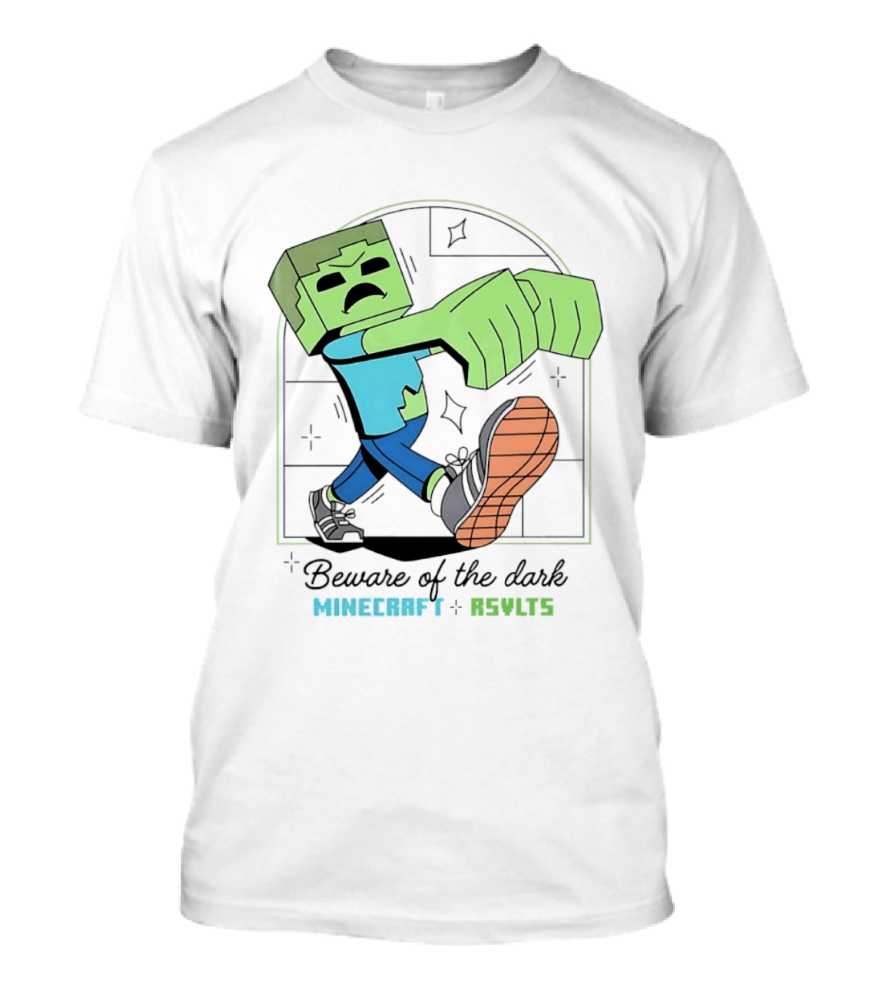 Beware Of The Dark Zombie Minecraft RSVLTS Gaming T-Shirt
