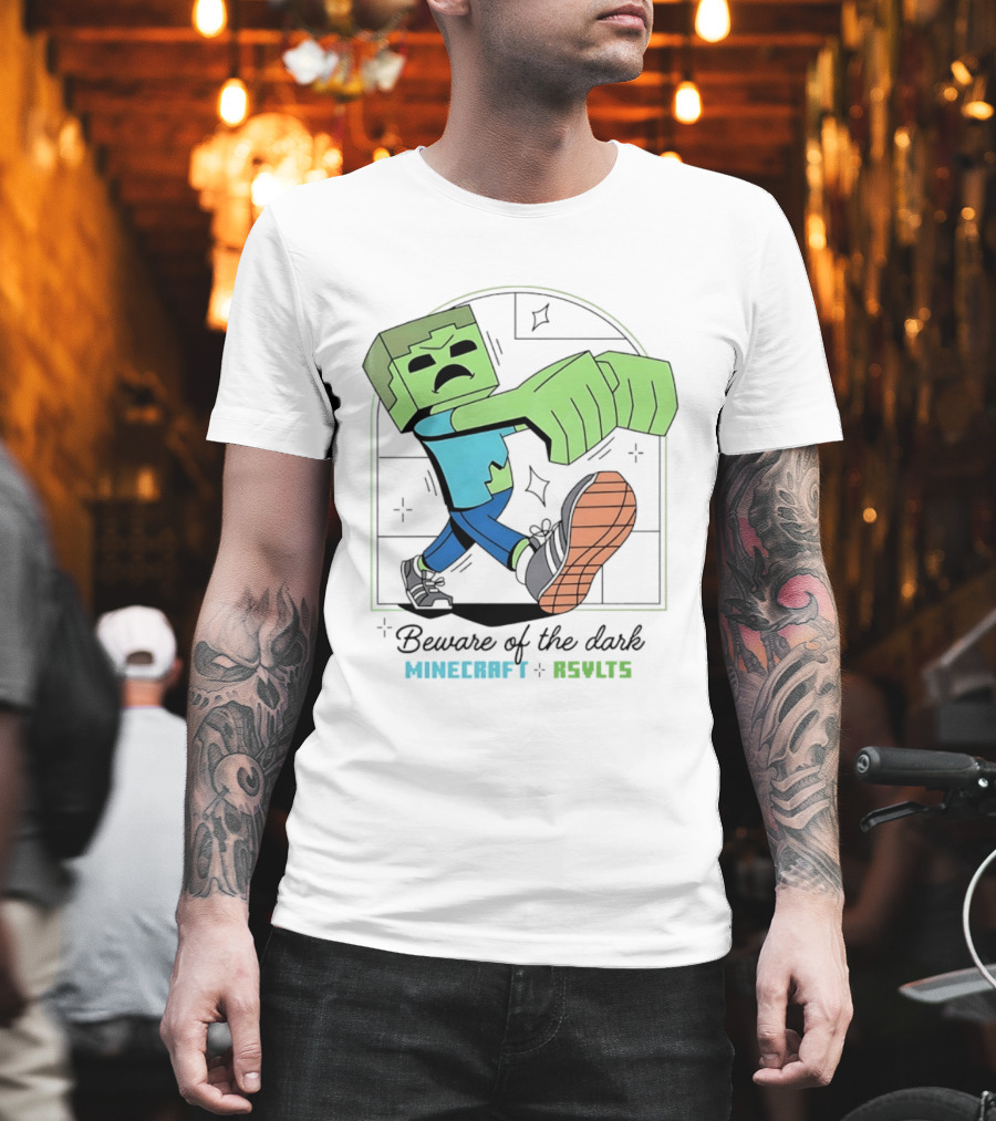 Beware Of The Dark Zombie Minecraft RSVLTS Gaming T-Shirt