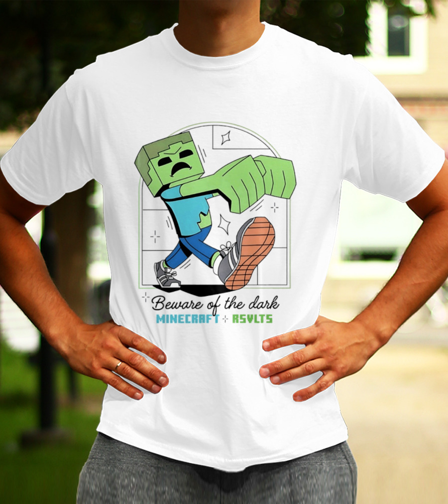 Beware Of The Dark Zombie Minecraft RSVLTS Gaming T-Shirt