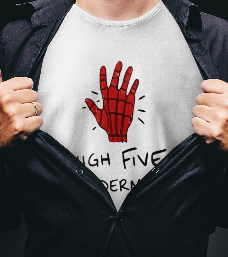 High Five Spiderman Marvel Superhero Comic Book T-Shirt