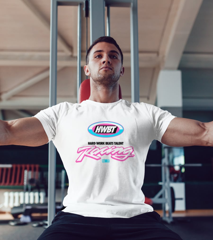 HWBT Miami Racing Oversized Hard Work Beats Talent T-Shirt