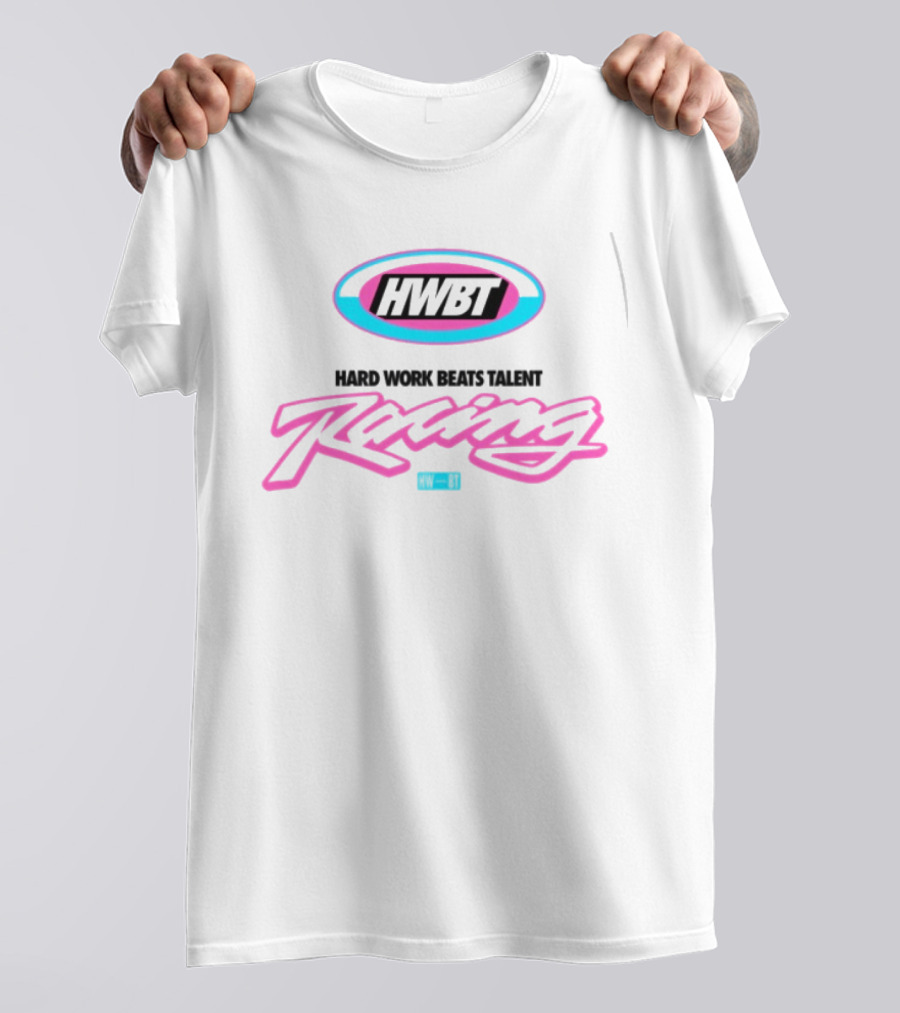HWBT Miami Racing Oversized Hard Work Beats Talent T-Shirt