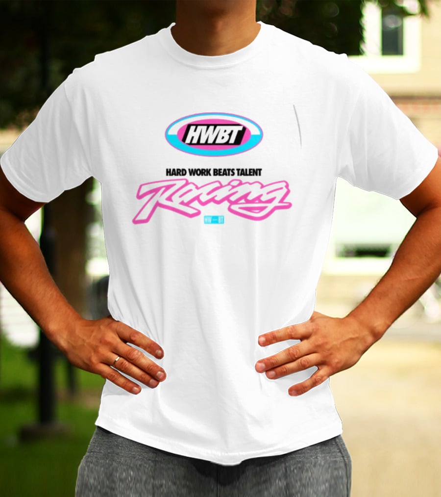HWBT Miami Racing Oversized Hard Work Beats Talent T-Shirt