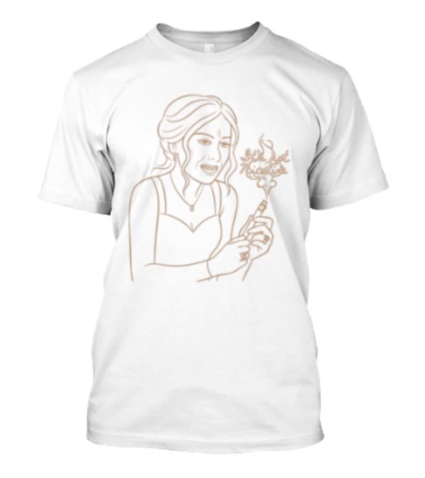 Mainfactor Store Jinkx Monsoon It's Not Nicotine Line Art Sketch T-Shirt