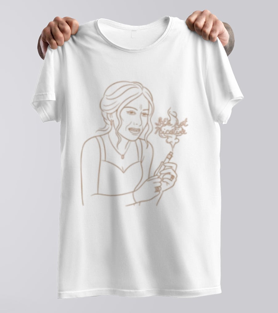 Mainfactor Store Jinkx Monsoon It's Not Nicotine Line Art Sketch T-Shirt