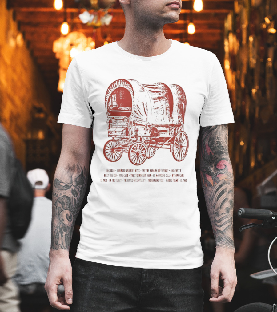 Marty Robbins Big Iron El Paso Western Songs Covered Wagon T-Shirt