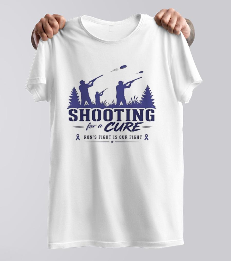 Shooting For A Cure Ron's Fight Is Our Fight Forest Hunter T-Shirt