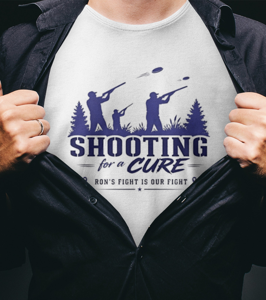 Shooting For A Cure Ron's Fight Is Our Fight Forest Hunter T-Shirt