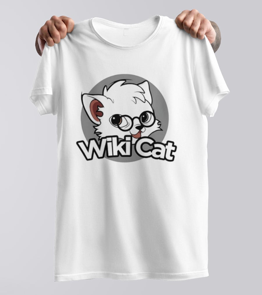 Wiki Cat Feline Character With Glasses T-Shirt