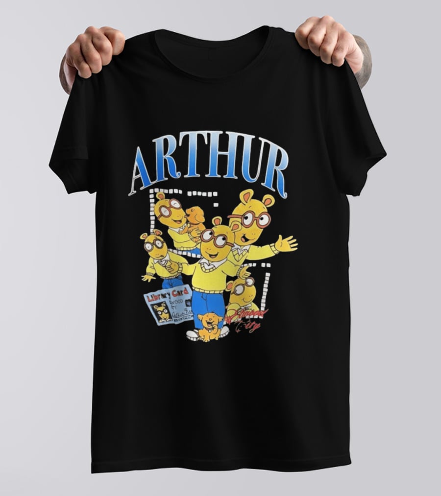 Arthur Read And Pal Library Card Elwood City PBS Kids T-Shirt