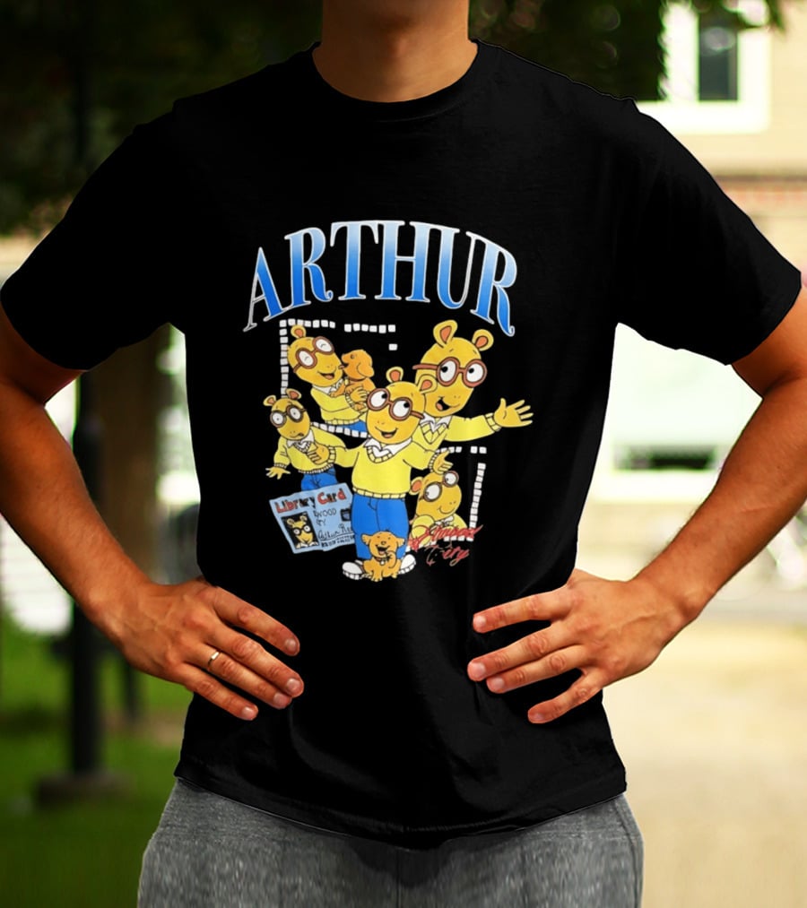Arthur Read And Pal Library Card Elwood City PBS Kids T-Shirt