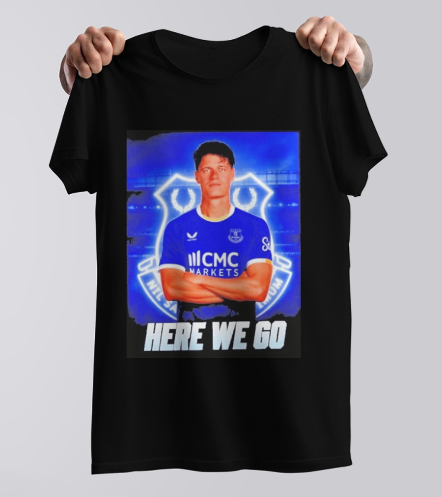 Christian Norgaard Everton Transfer Announcement Here We Go T-Shirt