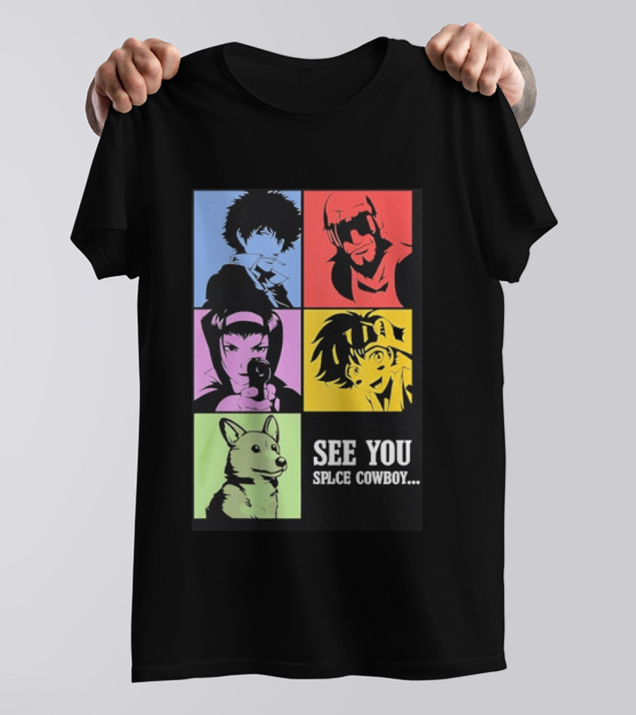 Cowboy Bebop See You Space Cowboy With Character Grid T-Shirt