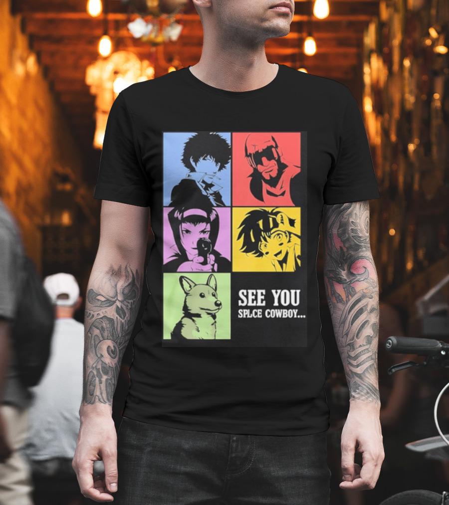 Cowboy Bebop See You Space Cowboy With Character Grid T-Shirt