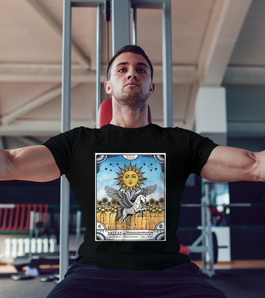 Dallas Vs Connecticut August 2 6pm CT College Park Center ESPN Disney Sunflower Pegasus Sun T-Shirt