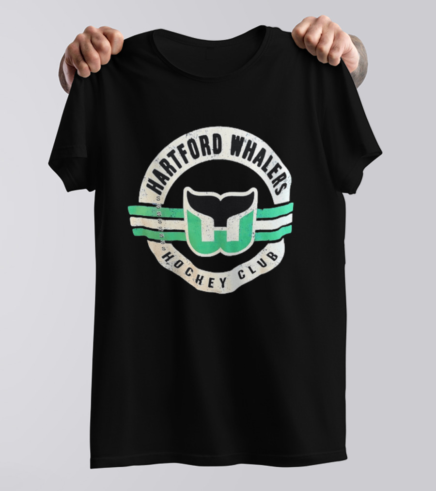 Hartford Whalers Distressed Vintage Hockey Club T-Shirt