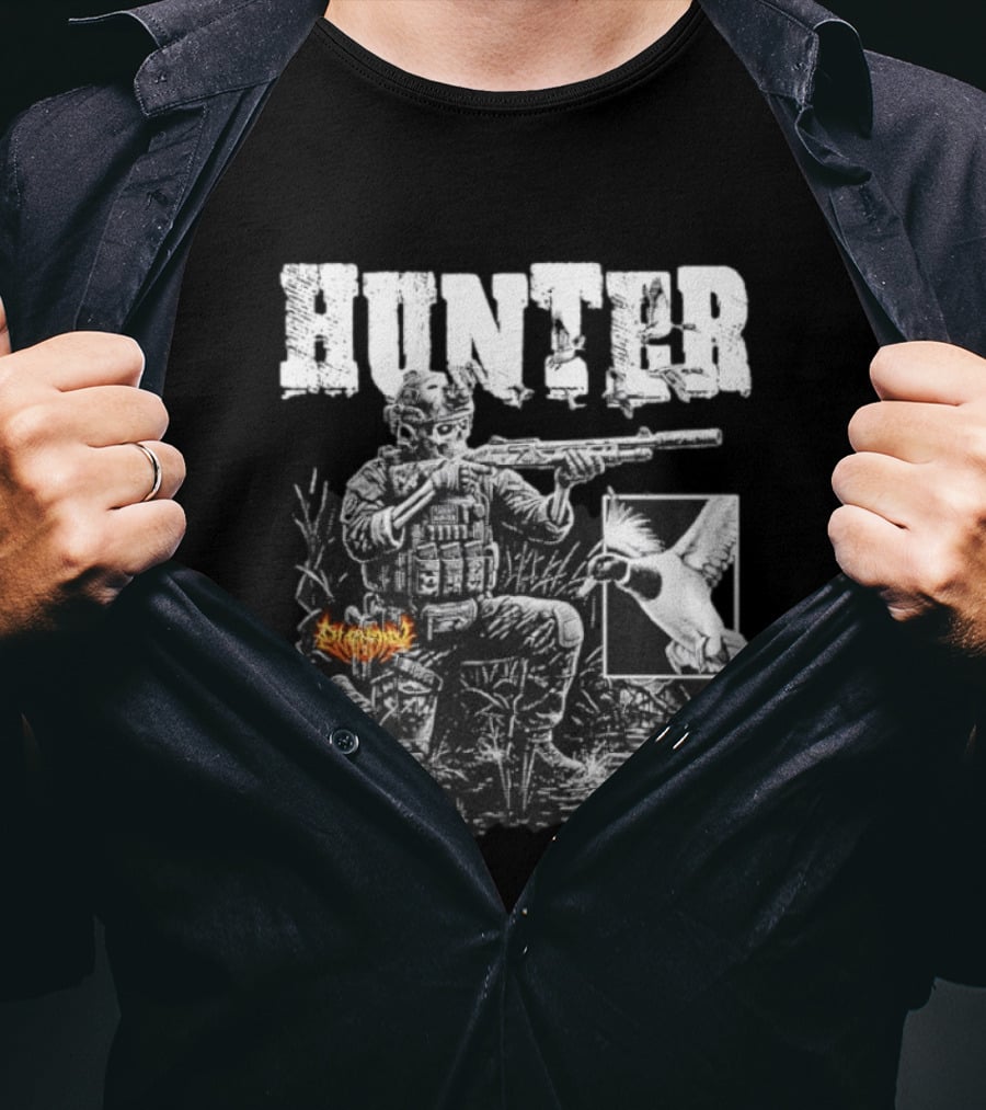 Skeleton Tactical Soldier Duck Hunting Hunter EST 2022 T-Shirt