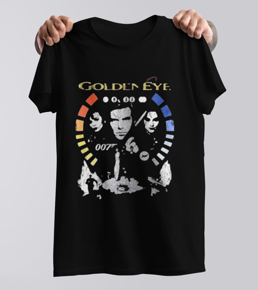 GoldenEye 007 James Bond Faces And Color Blocks T-Shirt