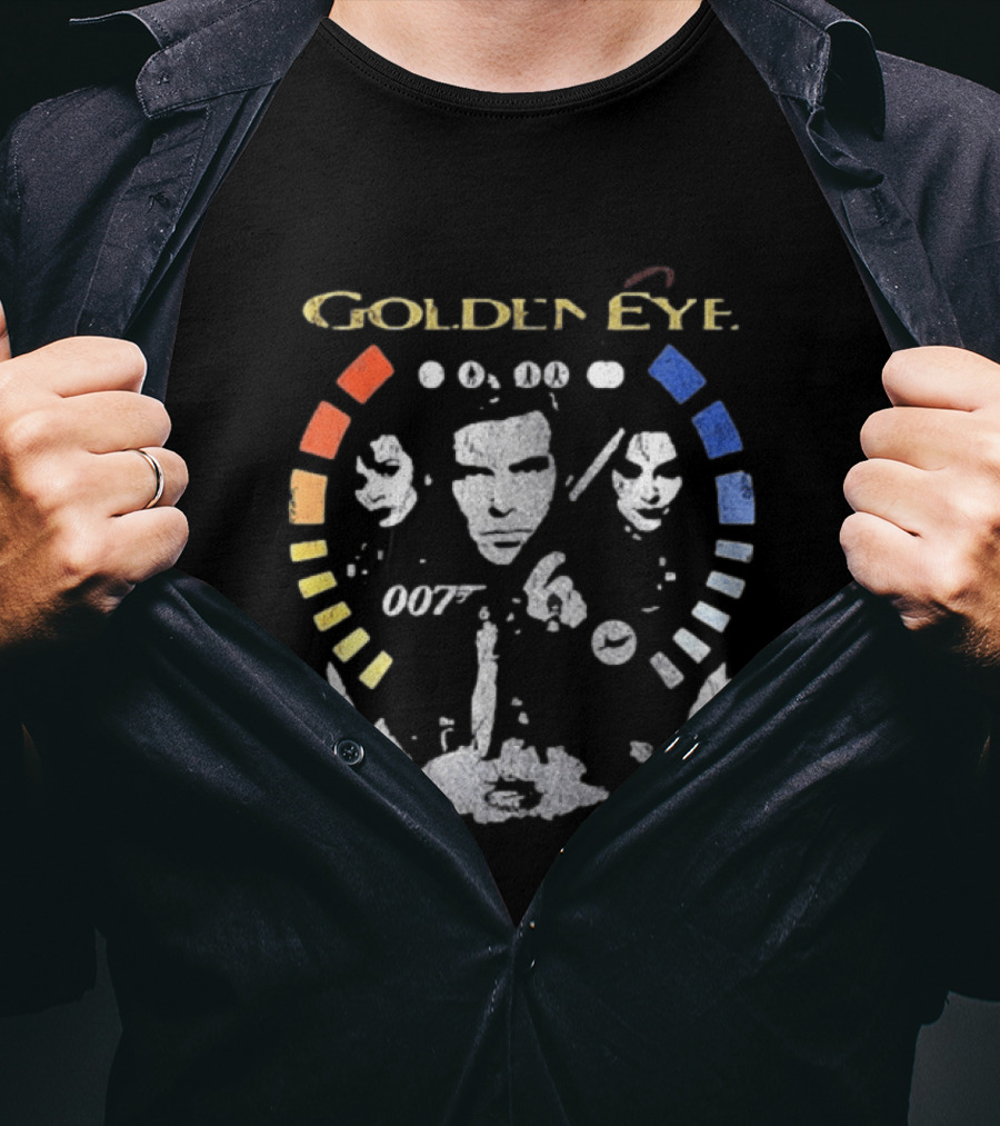GoldenEye 007 James Bond Faces And Color Blocks T-Shirt