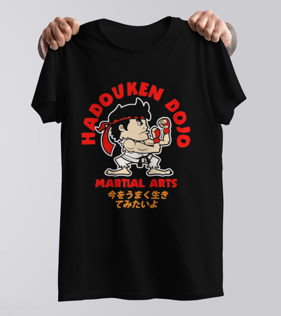 Hadouken Dojo Martial Arts Ryu Character Gaming Japanese T-Shirt