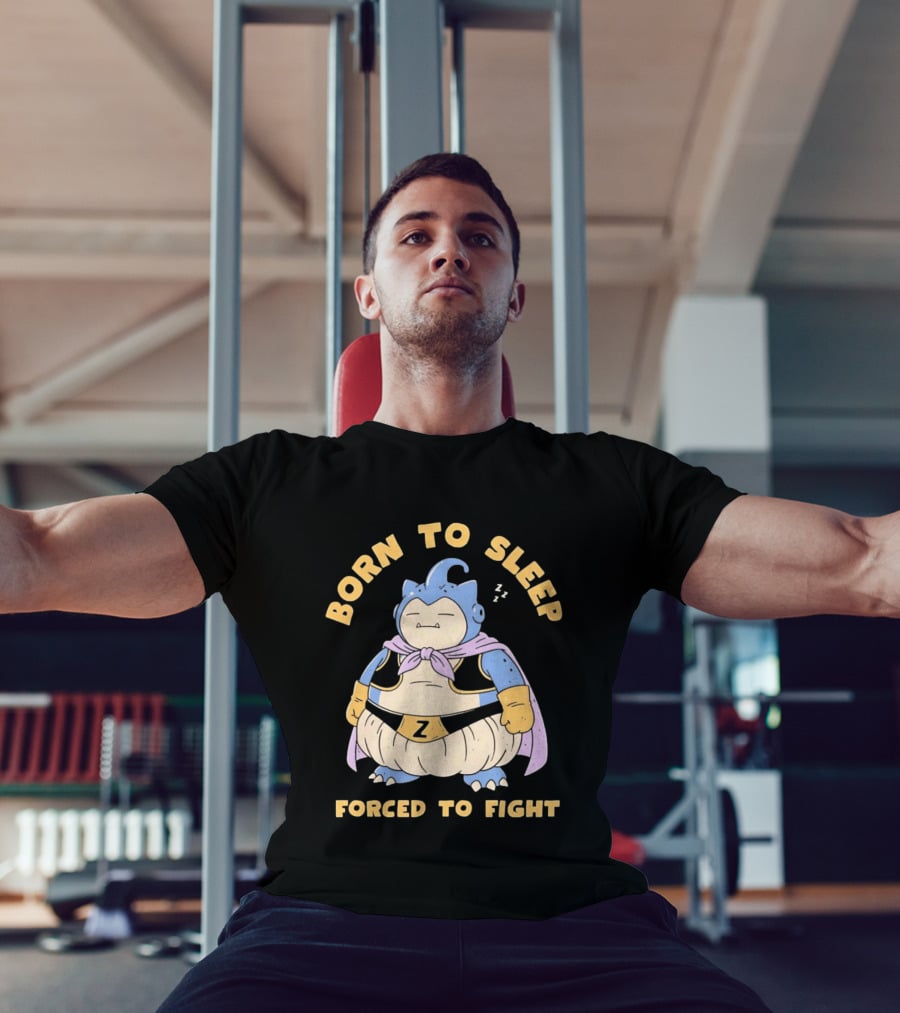 Born To Sleep Forced To Fight Snorlax Majin Buu Fusion T-Shirt