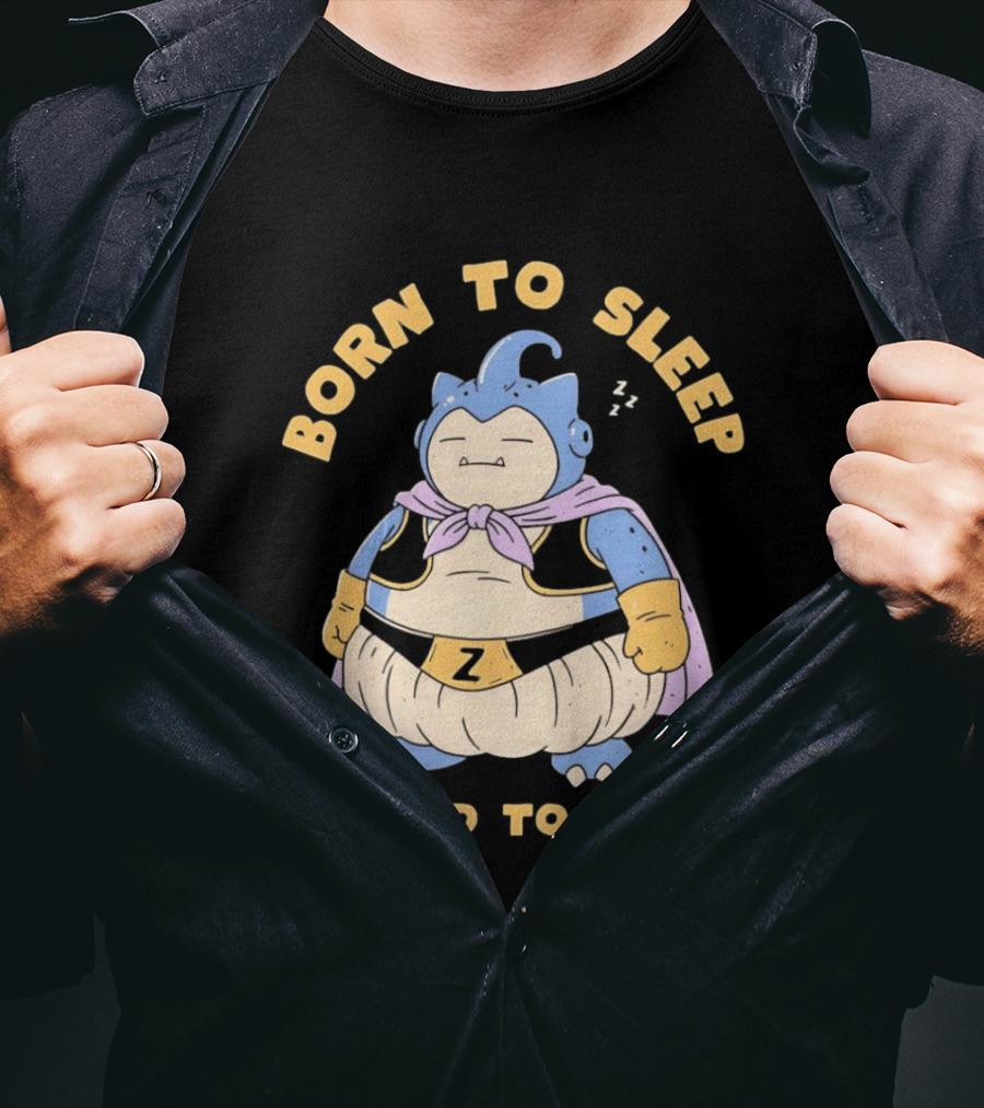 Born To Sleep Forced To Fight Snorlax Majin Buu Fusion T-Shirt