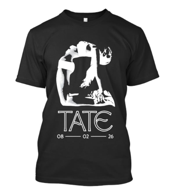 Tate 08 02 26 Minimalist Yoga Fitness Pose T-Shirt