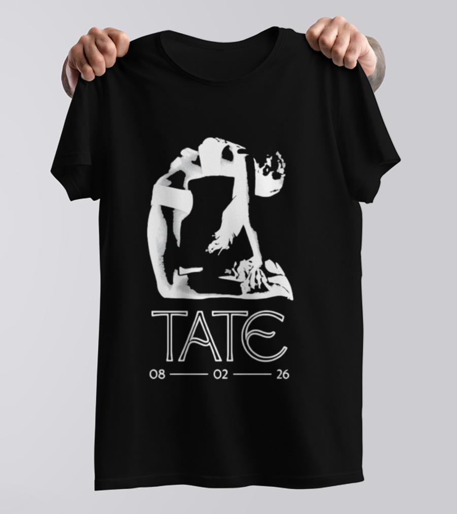 Tate 08 02 26 Minimalist Yoga Fitness Pose T-Shirt