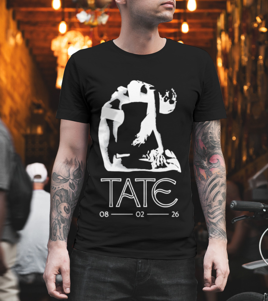 Tate 08 02 26 Minimalist Yoga Fitness Pose T-Shirt