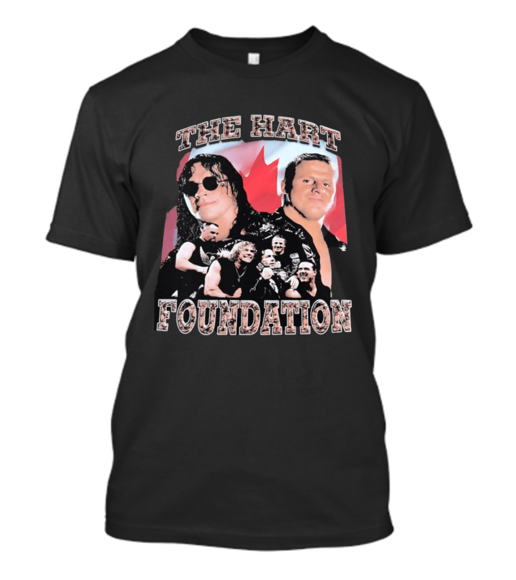 The Hart Foundation 1997 Wrestling Team Canada Flag T-Shirt