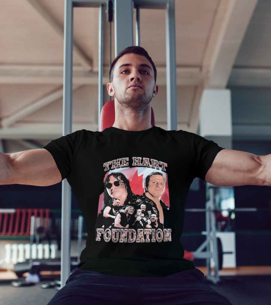 The Hart Foundation 1997 Wrestling Team Canada Flag T-Shirt