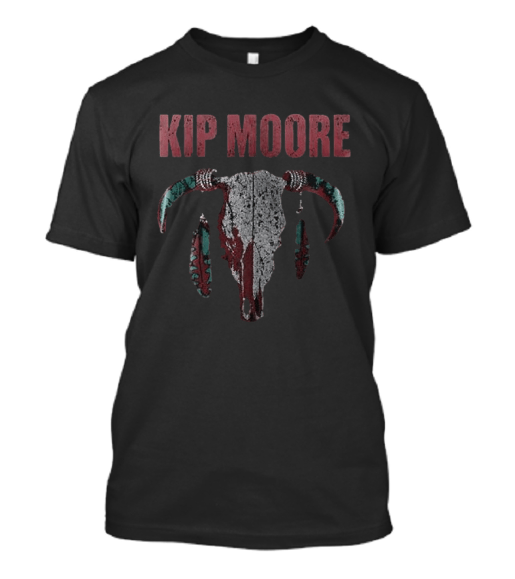 Kip Moore Rustic Bull Skull Tour Merch T-Shirt