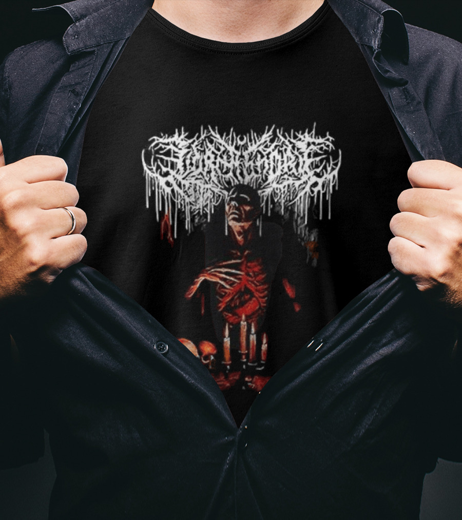 The Sweat & Blood Tour Everblack Festering Within Me Skeleton T-Shirt