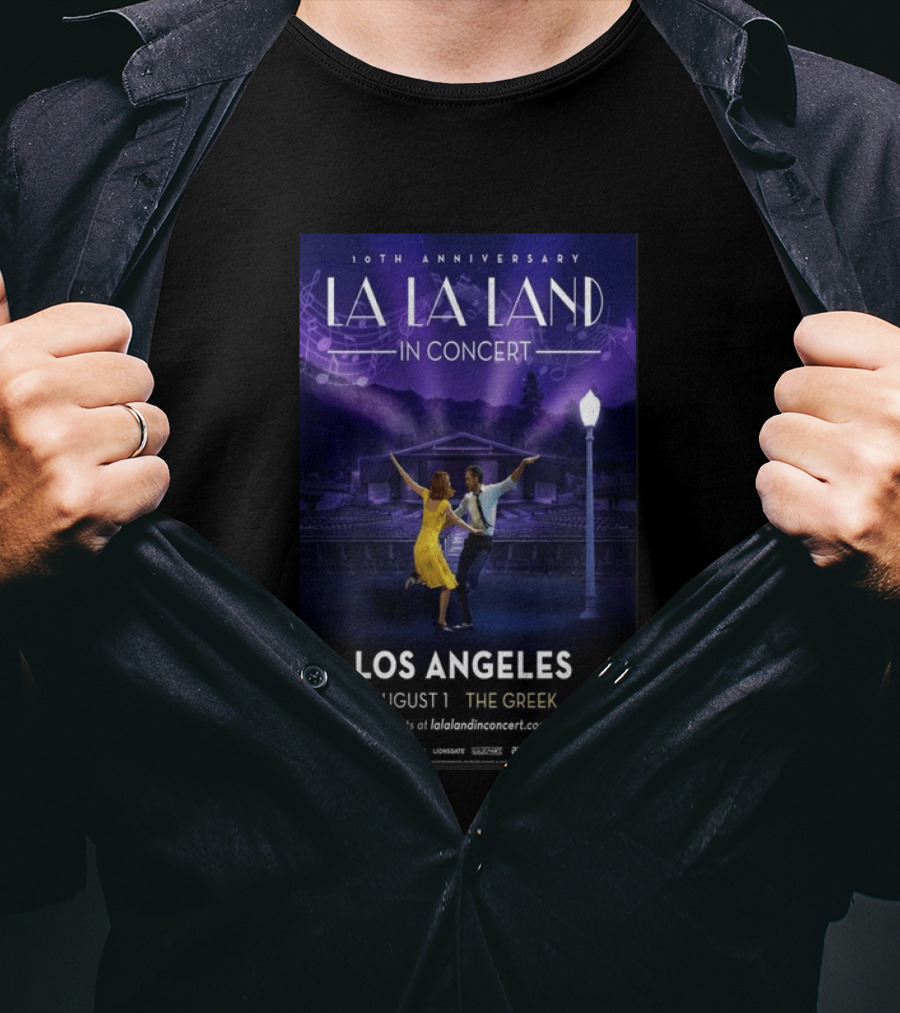 10th Anniversary La La Land In Concert Los Angeles August 1 The Greek Theatre T-Shirt