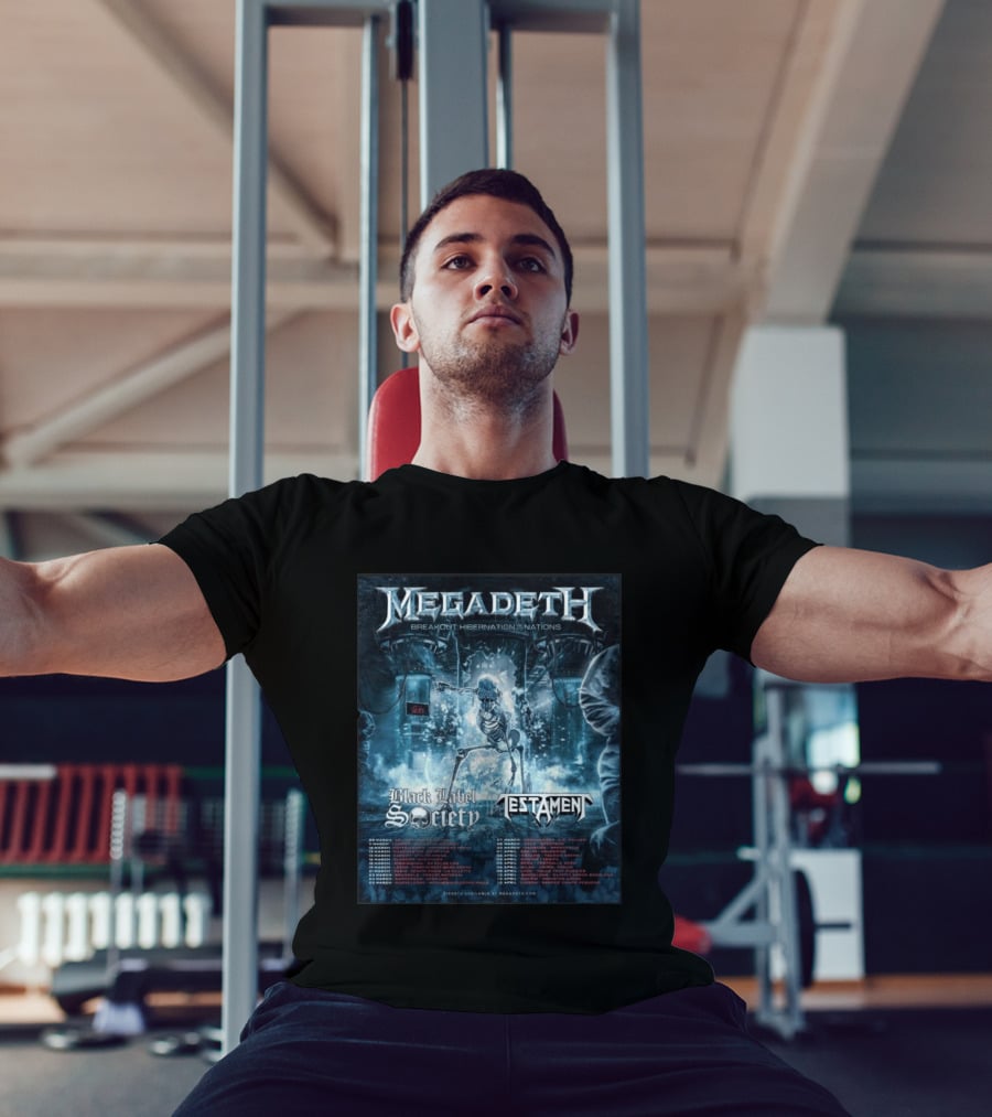 Megadeth Breakout Hibernation Nations Tour Black Label Society Testament T-Shirt