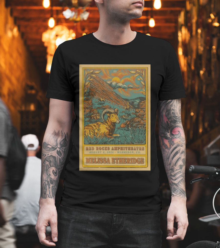 Melissa Etheridge Red Rocks Amphitheatre Morrison CO August 2 2026 T-Shirt