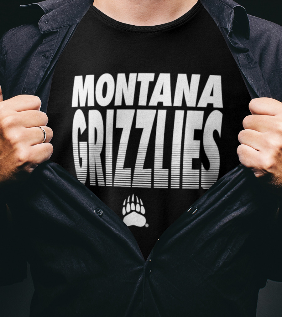 Montana Grizzlies NCAA College Sports Griz Bear Paw T-Shirt