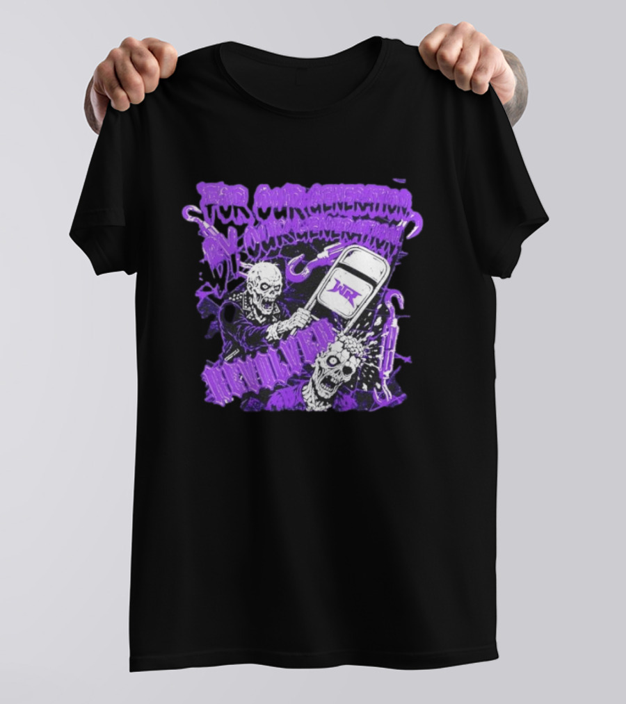 Wrestling Revolver For Our Generation Skeletons Purple T-Shirt