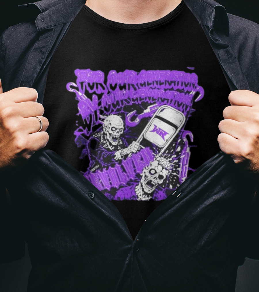 Wrestling Revolver For Our Generation Skeletons Purple T-Shirt
